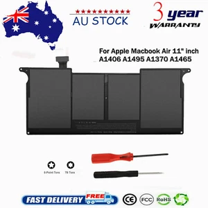 Battery For Apple MacBook Air 11" A1370 A1465 Mid 2011- 2015 Early 2014 A1406 - Picture 1 of 7