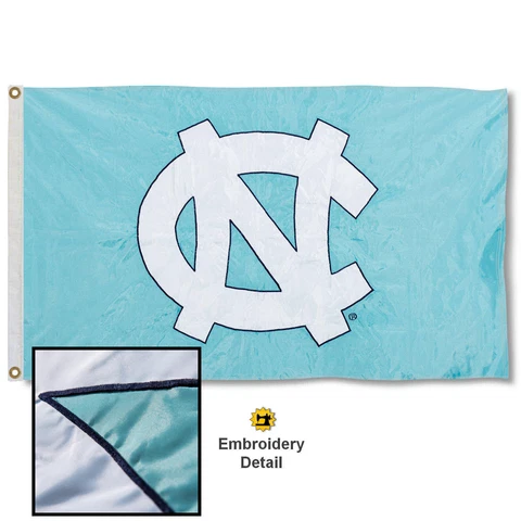 University of North Carolina Embroidered and Appliqued Nylon Flag Cover
