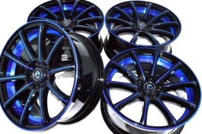18" Rims K900 Optima G25 G35 Hyundai Sonata Elantra Veloster 5x114.3 Blue Wheels - Image 1 of 3