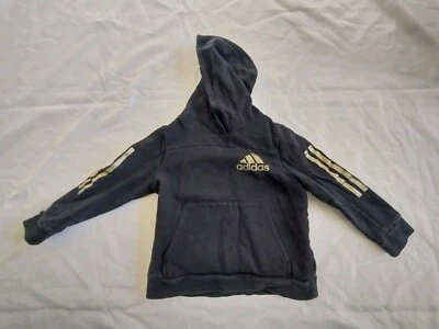 Adidas Niños 5T NEGRO Y DORADO Suéter Sudadera con Capucha Foto 1 de 4