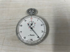 Minerva Swiss Stop Watch. Working great! Cracks in lower Crystal please see pics