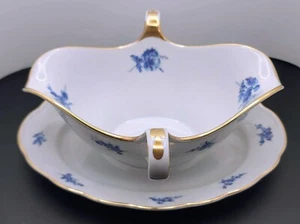 Gravy Boat with Attached Underplate Meissen Bouquet by Winterling - Bavaria - Picture 1 of 9
