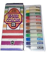 NIP Loew Cornell Water Colors 6cc Tubes 12 Colors Easy-to-Handle Tubes Vintage 