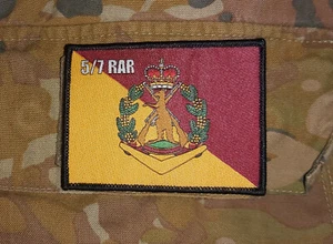 5/7 RAR EMBROIDERED UNIT PATCH - INFANTRY MECH REGIMENT AUSTRALIAN ARMY NEW - Picture 1 of 2
