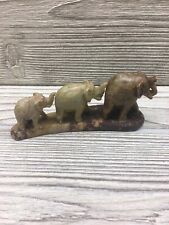 Hand Carved Elephant Family Figurine Marble Stone Made In India Elephants 2