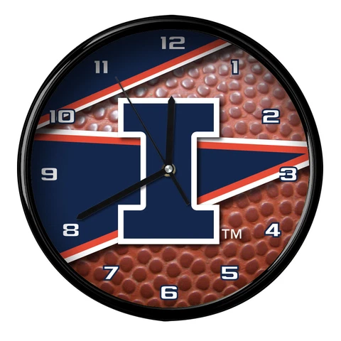 Illinois Fighting Illini 12'' Football Clock Cover