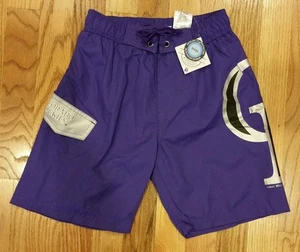 Genuine Merchandise MLB Colorado Rockies Boy's Swim Shorts UV 50 Purple Size 5 - Picture 1 of 8