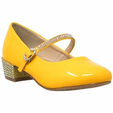 girls yellow dress shoes