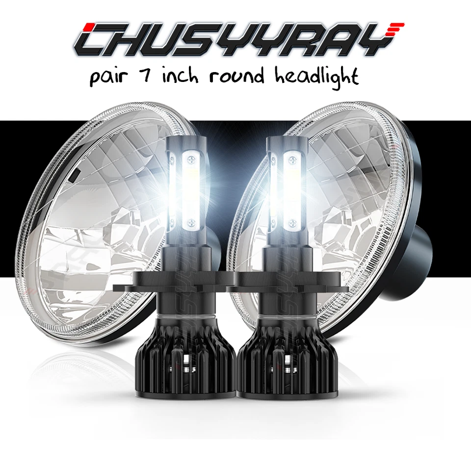 Para para camioneta Dodge W100-W300 7 pulgadas LED redondo Faros Halo DRL Hi/Lo Foto 1 de 4