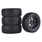 4* 75Mm Rubber Rally Car Wheel Rim&Tires Hex For Hsp Hpi 1:10 Rc Racing Car T