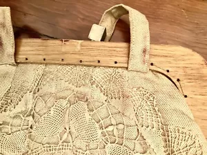 Large ITALIAN Shoulder Bag Vintage Elegant Handcrafted Macrame Miriam Lefcourt - Picture 1 of 24