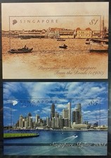 SINGAPORE 2004 SKYLINES SG MS1404 ($1 & $5 MS) MNH OG (SET II)