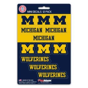 Michigan Wolverines Mini Decals - 12 Pack - Picture 1 of 1