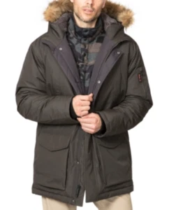 Hawke & Co. V7004 Outfitter Men's Logan Faux-Fur-Trim Green Parka Size Medium - Picture 1 of 1