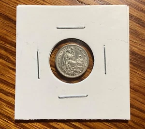 Peru 1903 ½ Dinero Sliver Coin (AU) - Picture 1 of 2