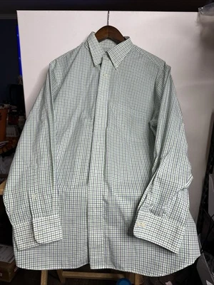 Camisa Croft and Barrow Para Hombre 17 1/2 34/35 Verde/Púrpura Cuadros 100 Algodón Informal Foto 1 de 4