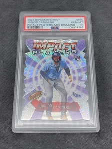 Bowmans Best Junior Caminero 2024 Mini Diamond Impact Players PSA 10 Rookie RC - Imagen 1 de 2