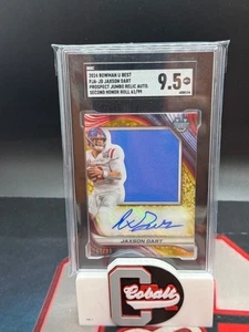 Jaxson Dart 2024 Bowman Best U Chrome GOLD ROOKIE PATCH AUTO /99 RC SGC 9.5 - Picture 1 of 1