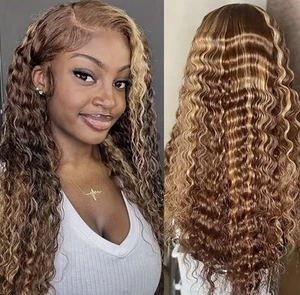 24 Inch Piano Brown Blend Curly Wig - Picture 1 of 4