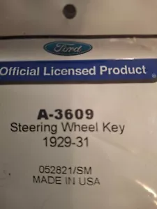 1929-31 Ford Steering Wheel key A-3609 - Picture 1 of 4