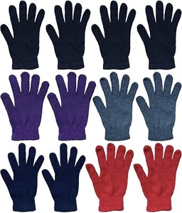 Yacht & Smith 12 Pairs Women's Winter Gloves, Magic Stretch (Solid Assorted - G) - Picture 1 of 6