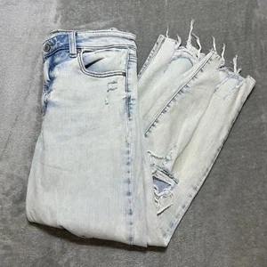 Eunina Tobi Jeans Super High Rise Mom crop Ankle Distressed Womens 11 (30x26) - Picture 1 of 12