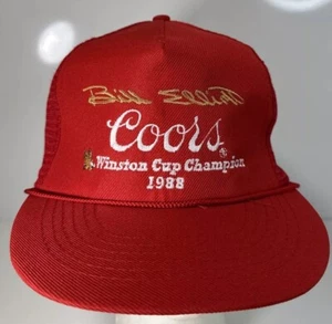 Bill Elliott Coors 1988 Winston Cup Champion Trucker Adjustable Cap Hat OTTO - Picture 1 of 7
