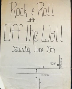 1970's rock concert flyer: OFF THE WALL - Picture 1 of 1