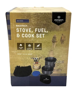Juego de estufa de mochilero Stansport con combustible y cocina camping al aire libre 10.000 BTU #247 - Imagen 1 de 1
