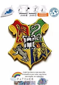 Patch Harry Potter logo iron on toppa termoadesiva school badge embroidered new - Foto 1 di 2