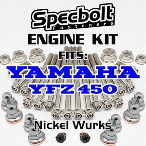 KIT DE PERNOS DE MOTOR PARA ATV YFZ450 NÍQUEL 2004-Actual YAMAHA cárter embrague cubierta magnética - Imagen 1 de 5
