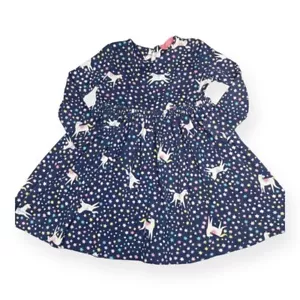 Abito Joules Hampton Unicorni e Stelle Sacchetto di Carta Bambina 4 100% Cotone Blu - Foto 1 di 7