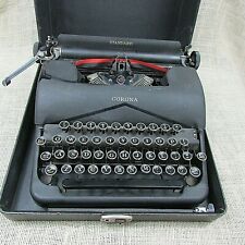 Vintage Corona Glossy Standard Typewriter Floating Shift W/ Case Vintage 043B