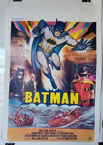 PÓSTER ORIGINAL DE LA PELÍCULA BELGA 66 BATMAN ADAM WEST BURT WARD BRUCE WAYNE - Imagen 1 de 6