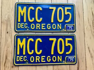 Coppia Targhe Oregon 1975 - Foto 1 di 4