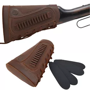 Vintage Leather Rifle Gun Buttstock Cover Wrap for .30/30 .308 .22LR 12GA .30/06 - Picture 1 of 84