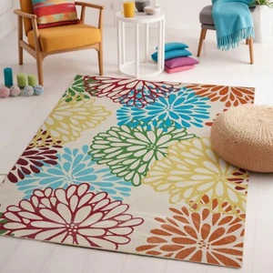 Colorful Flower Area Rug, Invigorating Your Space with Vibrancy & Comfort - Picture 1 of 16