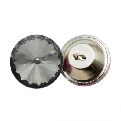 10x DIY Rhinestone Glass Upholstery Buttons Sewing Sofa Bed Headboard Art Decor - Image 1 of 4