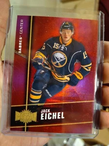 2015-16 Fleer Showcase Jack Eichel PMG Red Precious Metal Gems RC #144/150 JC - Picture 1 of 3