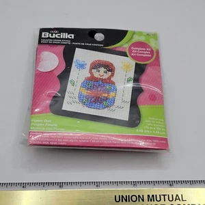 Plaid bucilla cross stitch kit flower doll - Picture 1 of 3