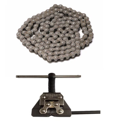 Cadena 428 140 eslabones + interruptor de cadena para moto de cross Honda CT90 Trail, 1968-197 Foto 1 de 4