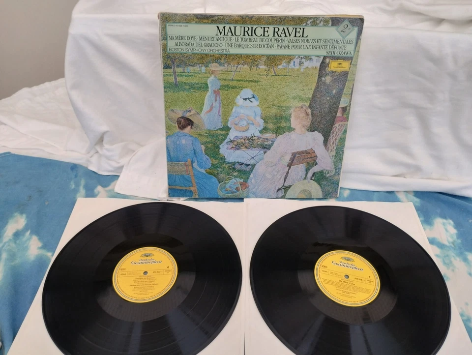 DG 413 535-1  Ravel -Boston Symphony Orch Seiji Ozawa Orchestral WorksNM DBL LP# - Image 1 of 4