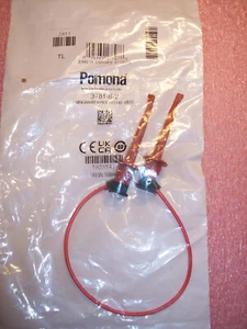 Menge (3) 3781-8-2 Pomona Minigrabber Test Clip Patchkabel rot 8" - Bild 1 von 3
