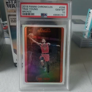 TRAE YOUNG 2018-19 Panini Chronicles STUDIO #298 RC Rookie PSA 10 Bronze SSP - Picture 1 of 2
