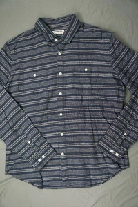 Express Long Sleeve Button Front Thick Linen Blend Casual Sport Shirt. L, EUC!! - Picture 1 of 8