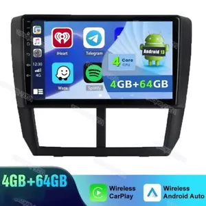 Carplay Android 13 GPS Navi For Subaru Forester3 SH 2007-2013 AUTO SWC Car Radio - Picture 1 of 15