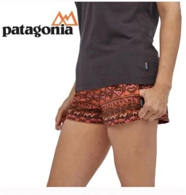 Pantalones cortos Patagonia para mujer M apenas holgados 2,5"" mangle tiki henna etiquetas NUEVAS Foto 1 de 4