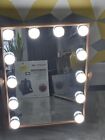 Vanity Hollywood Make-up Spiegel 12 LED 360° Rotation 3 Farben Beleuchtung - Roségold