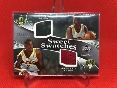 06-07 Upper Deck Sweetshot Sweet Swatches Ray Allen Rashard Lewis /199 Sonics - image 1 of 2