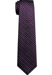 Boy's Neck Tie Youth 8-10 years Color Dots Textured Wooven Purple - Picture 1 of 5